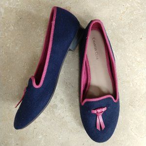 Charter Club Femmi Smoking Flats Navy size 8